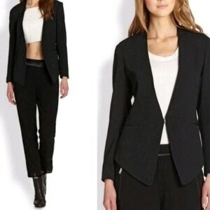 Rag & Bone Women's Teresa Cut Out Peekaboo Back Blazer Black Size 2